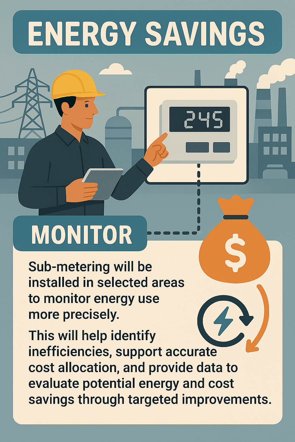 Smart energy grid monitoring interface with real-time data
